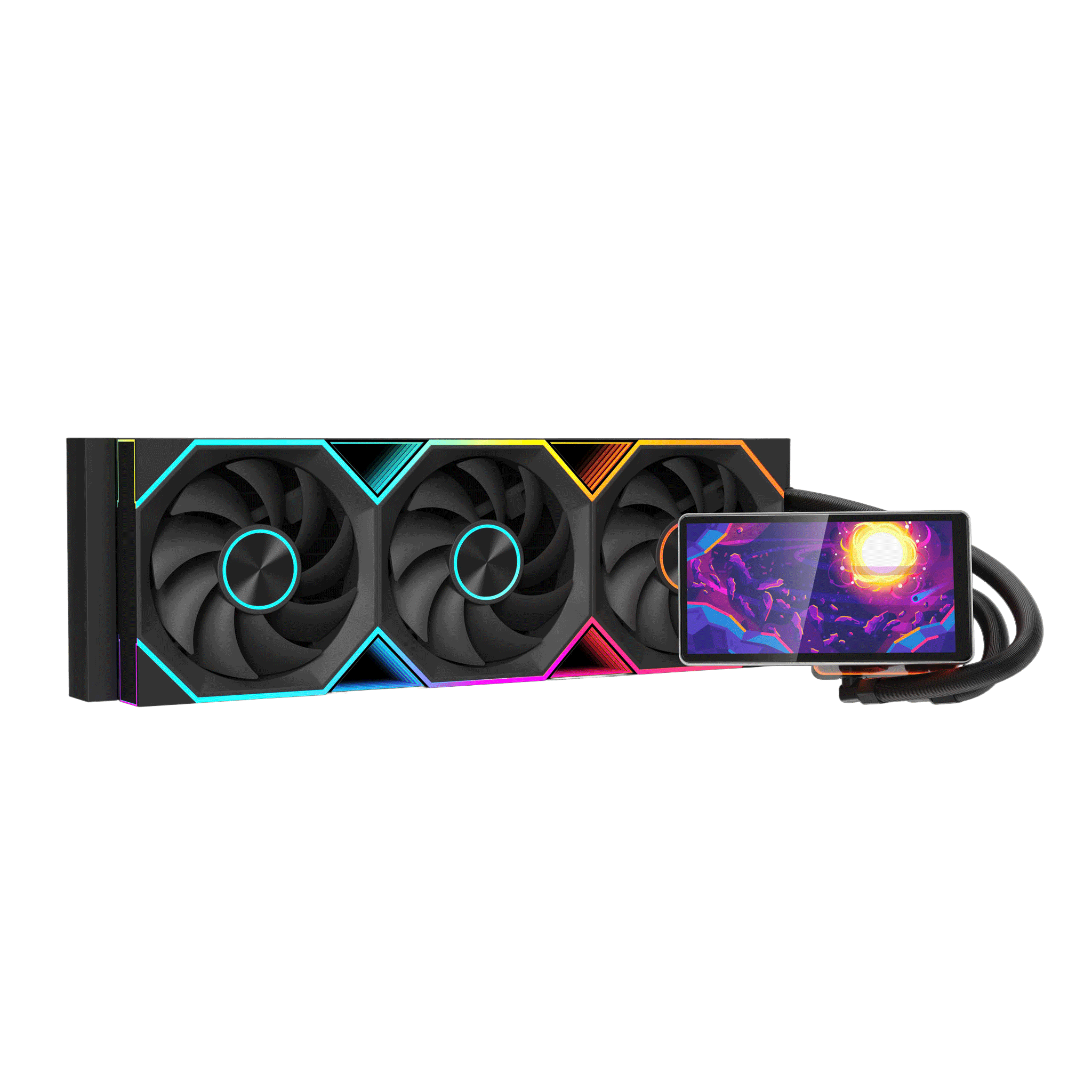 Tản nhiệt nước Leopard Pro Flow 360 | ARGB Display, Đen - Ảnh 1