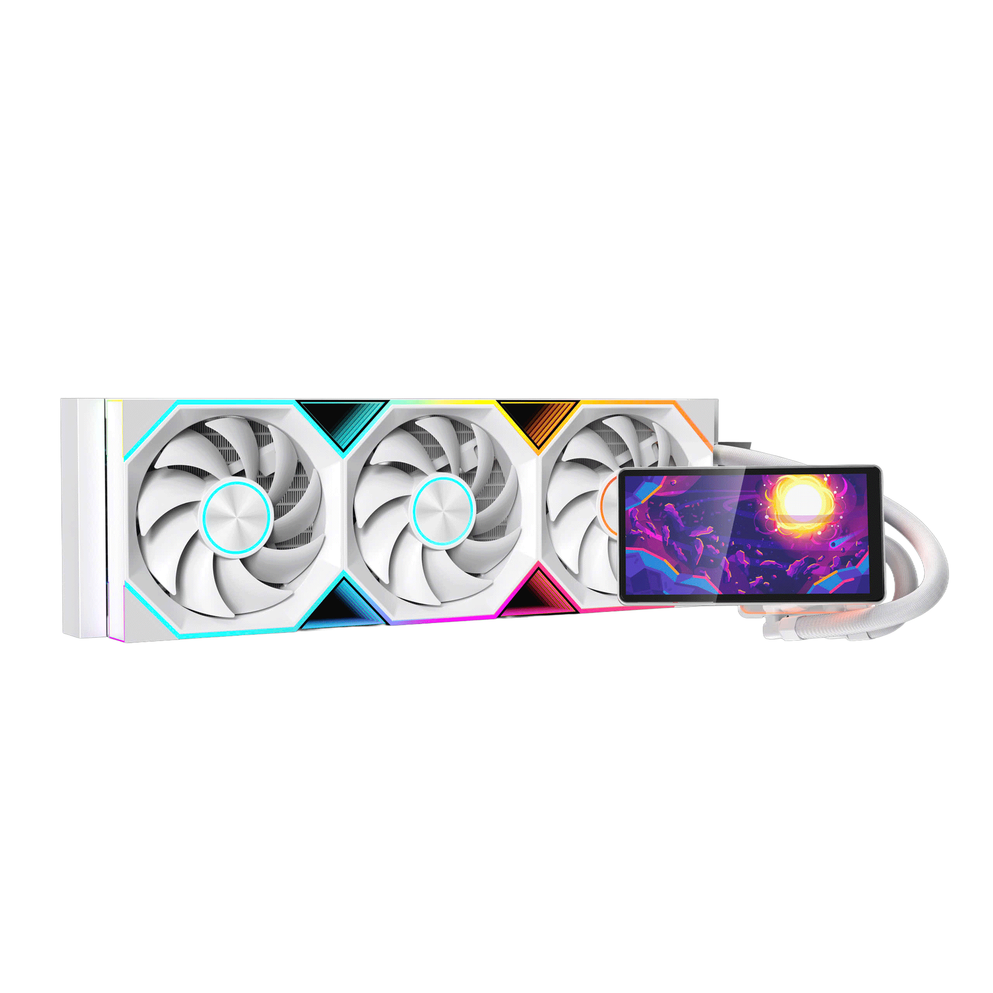 Tản nhiệt nước Leopard Pro Flow 360 | ARGB Display, Trắng - Ảnh 1