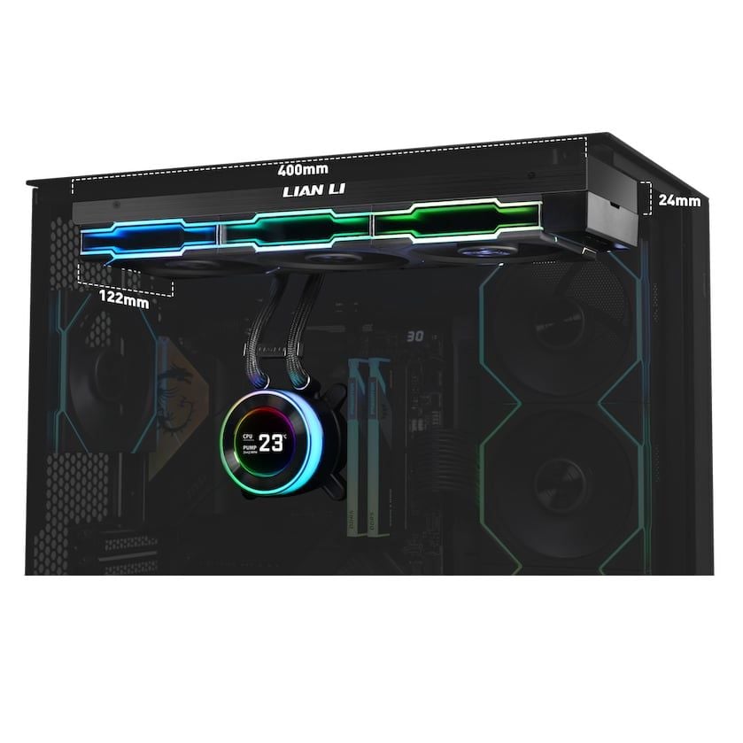 Tản nhiệt nước Lian Li HydroShift II LCD 360TL | ARGB Display, Đen - Ảnh 3