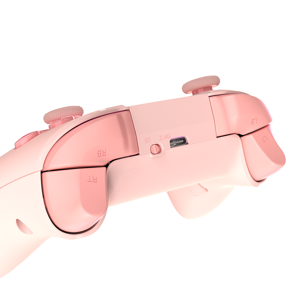 Tay cầm Game Dare-U H105 - Hồng | Triple mode: USB cable + 2.4G + Bluetooth - Ảnh 2