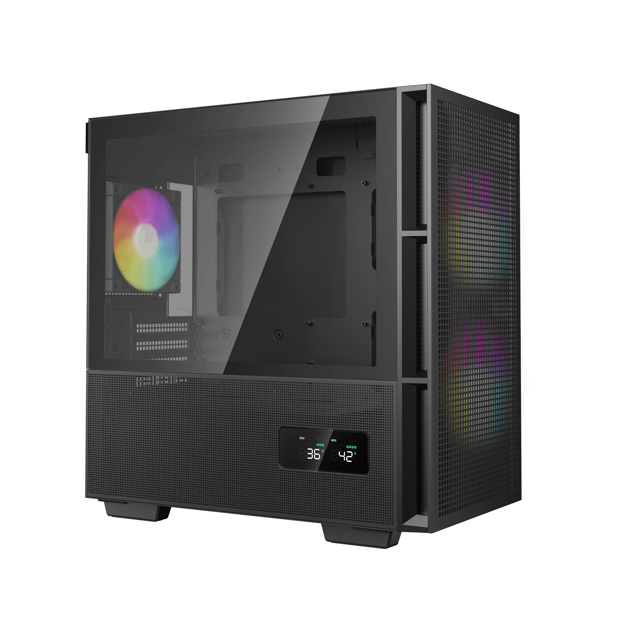 Thùng máy Deepcool CH360 Digital - Đen | Kèm sẵn 3 fan ARGB - Ảnh 2