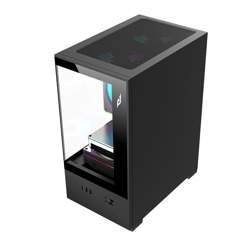 Thùng máy EDRA ECS1303H | M-ATX/ITX, Kính cường lực, Hỗ trợ 5 fan 120mm, Đen - Ảnh 4
