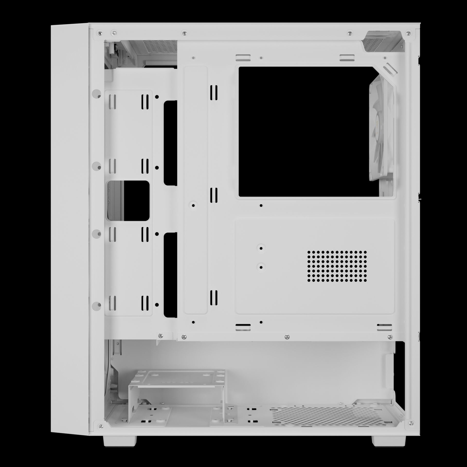 Thùng máy Gamdias Aura GC2 Elite ARGB F-ATX (Kèm Sẵn 4F ARGB) - Trắng - Ảnh 3