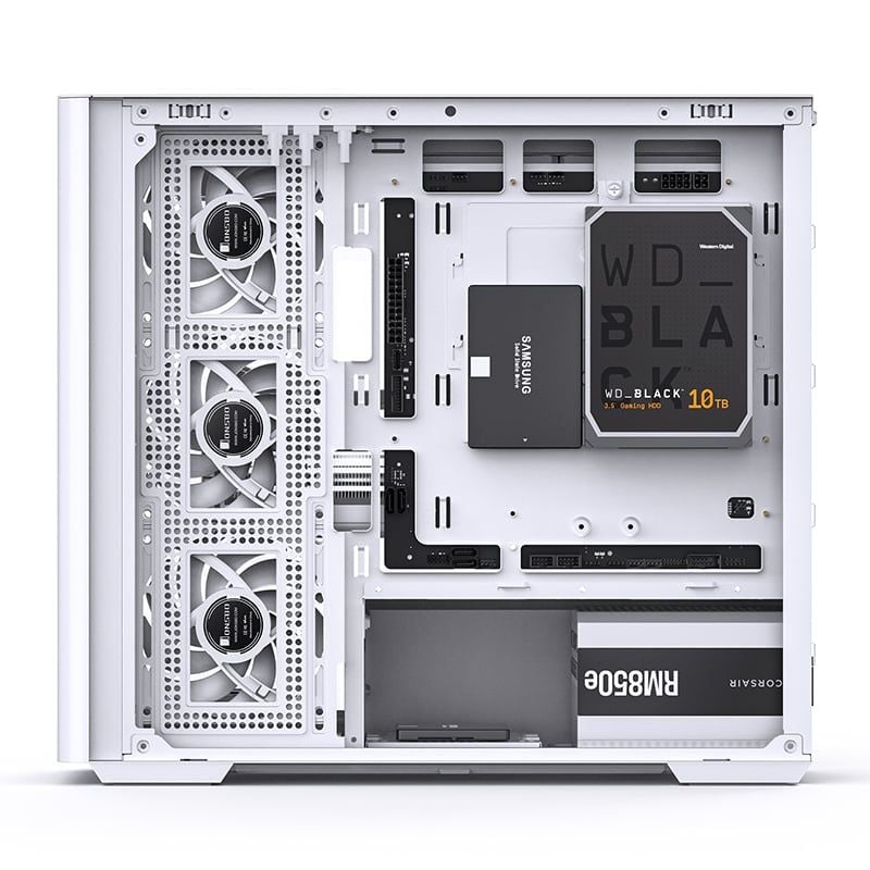 Thùng máy Jonsbo D300 - White | Micro ATX, kính cong - Ảnh 4