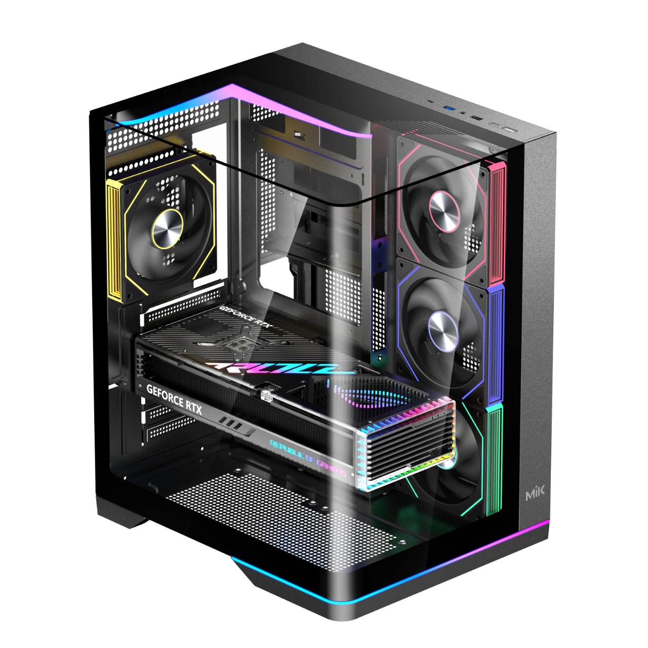 Thùng máy MIK G8 Nova X (F-ATX) Trần Kính (Không kèm Fan) - Ảnh 4