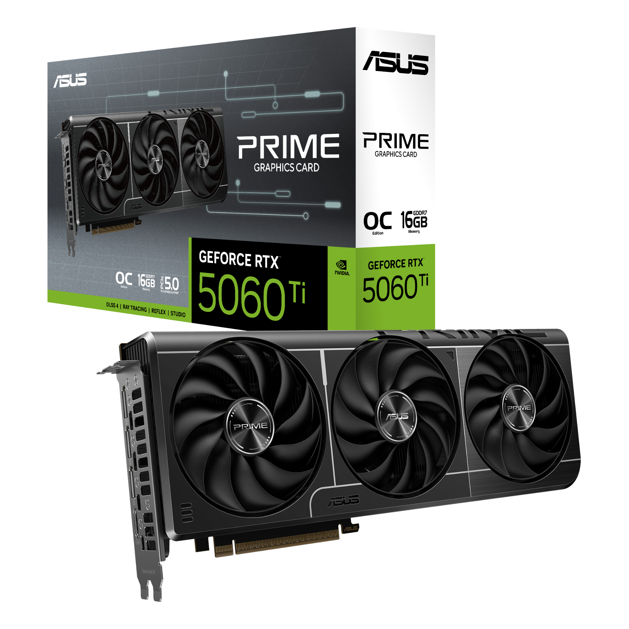 Card màn hình NVIDIA GeForce RTX 5060 Ti ASUS PRIME OC | 16GB GDDR7, 4608 CUDA, 550W - Ảnh 2