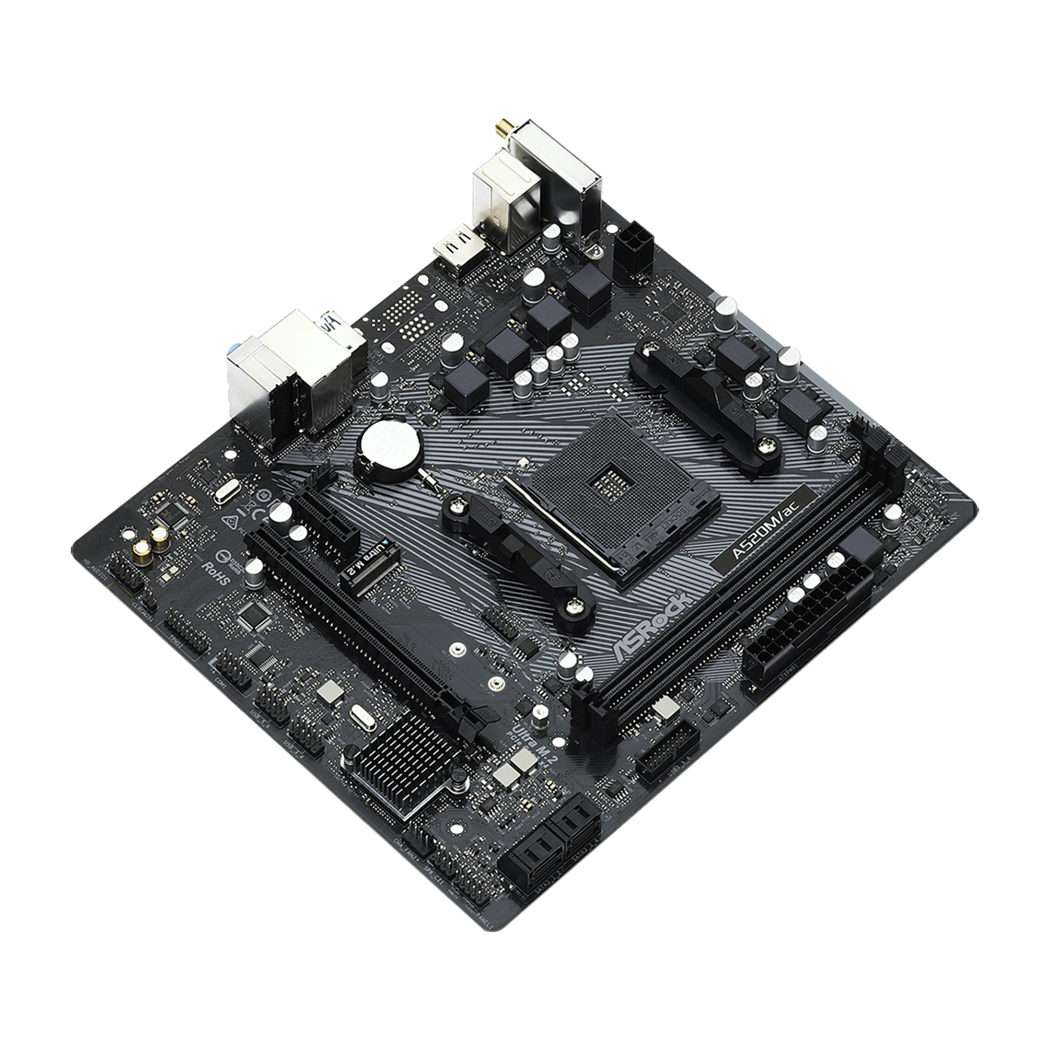 Mainboard ASRock A520M.AC Wifi DDR4 | AM4, mATX, 2 khe RAM - Ảnh 3