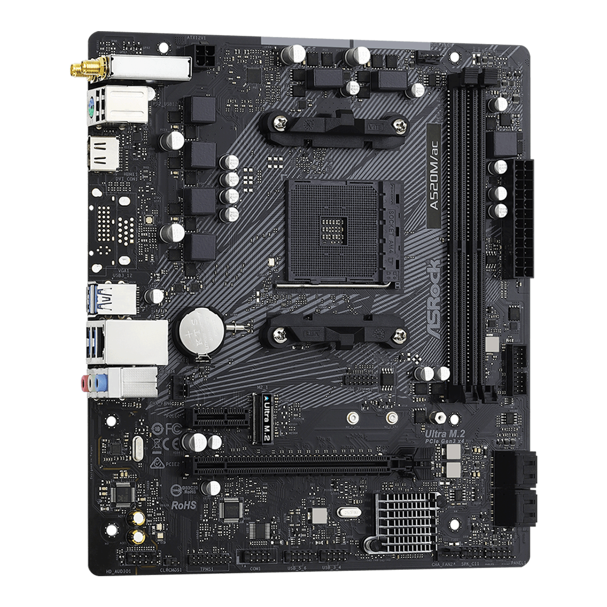 Mainboard ASRock A520M.AC Wifi DDR4 | AM4, mATX, 2 khe RAM - Ảnh 4