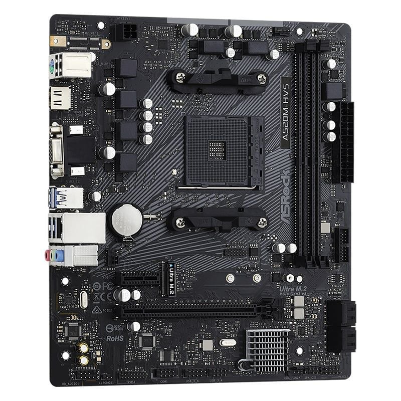 Mainboard ASRock A520M-HVS | AM4, Micro-ATX, 2 khe RAM - Ảnh 3