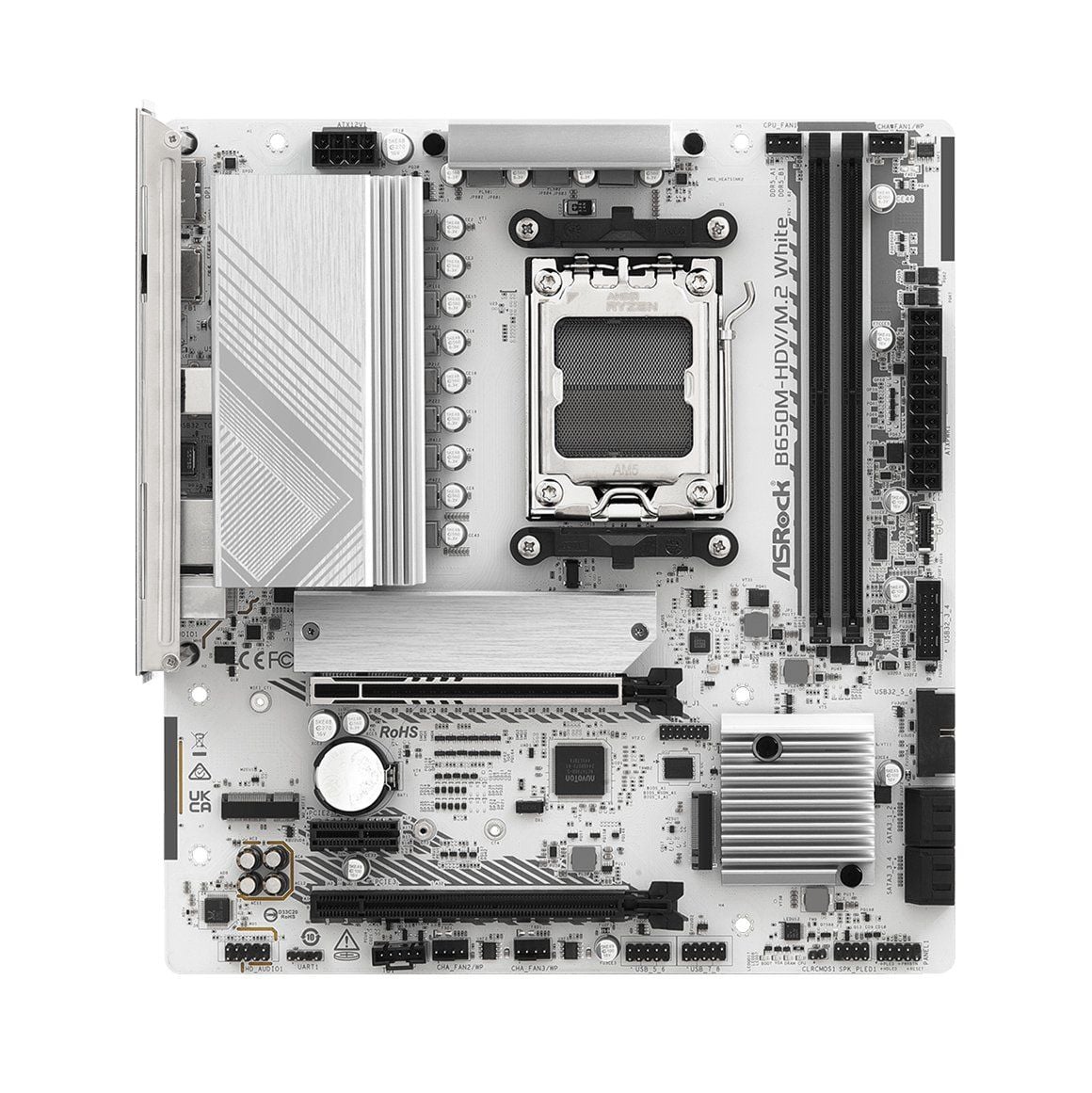 Mainboard ASRock B650M-HDV/M.2 White DDR5 | AM5, mATX, 2 khe RAM - Ảnh 2