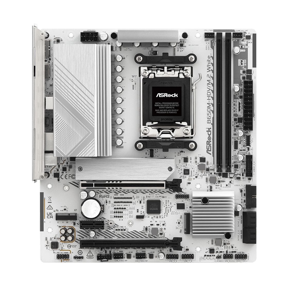 Mainboard ASRock B650M-HDV/M.2 White DDR5 | AM5, mATX, 2 khe RAM - Ảnh 3