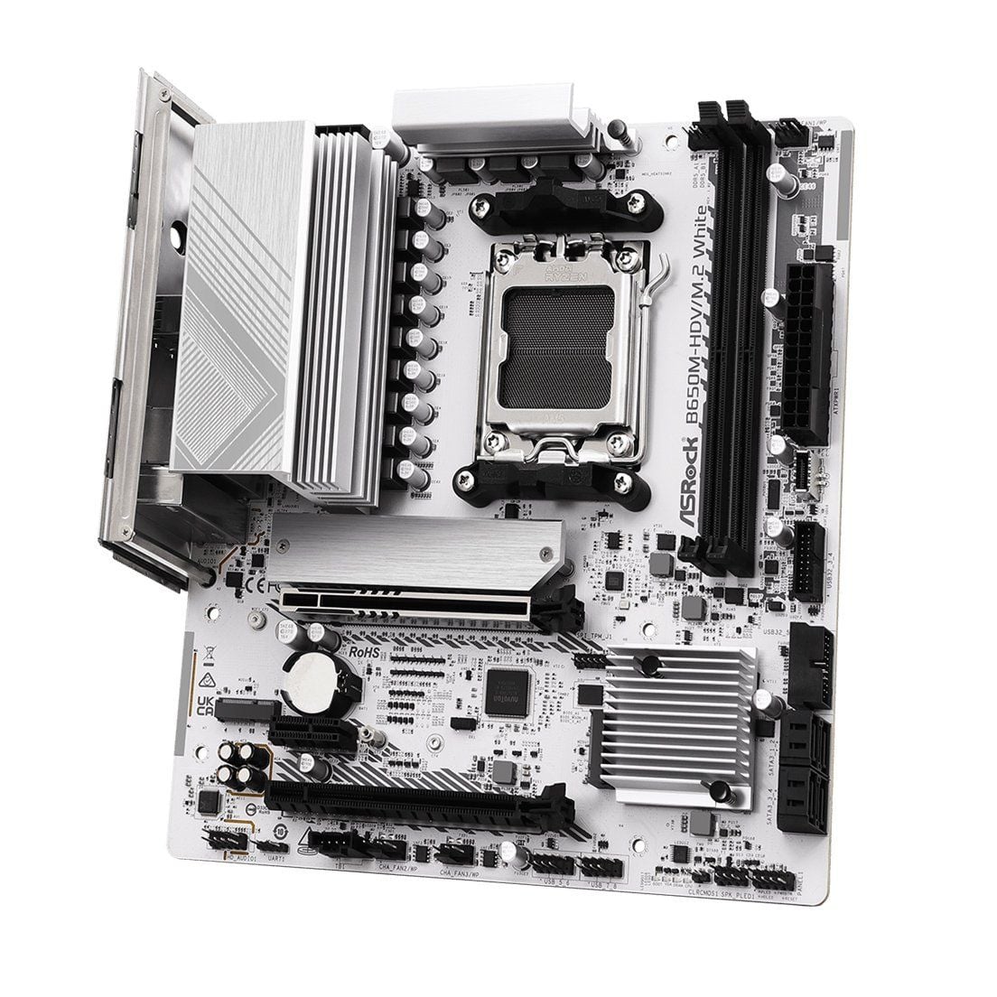 Mainboard ASRock B650M-HDV/M.2 White DDR5 | AM5, mATX, 2 khe RAM - Ảnh 4