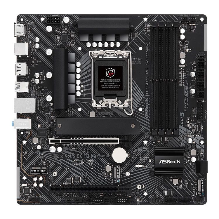Mainboard ASRock B760M PG Lightning DDR5 | LGA 1700, mATX, 4 khe RAM - Ảnh 2