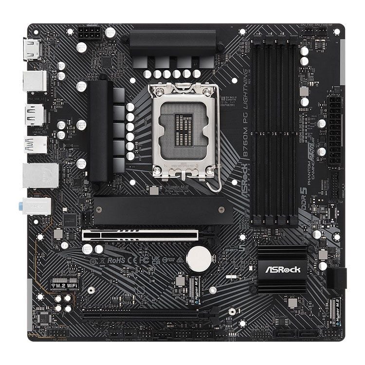Mainboard ASRock B760M PG Lightning DDR5 | LGA 1700, mATX, 4 khe RAM - Ảnh 3