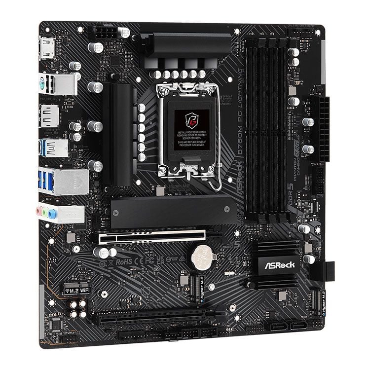 Mainboard ASRock B760M PG Lightning DDR5 | LGA 1700, mATX, 4 khe RAM - Ảnh 4