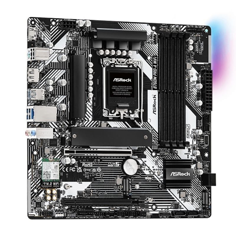 Mainboard ASRock B760M Pro-A WiFi DDR5 | LGA1700, Micro-ATX, 4 khe RAM - Ảnh 2