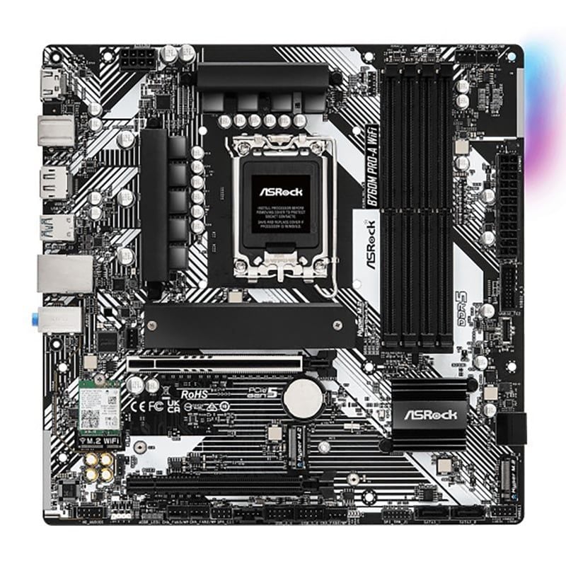 Mainboard ASRock B760M Pro-A WiFi DDR5 | LGA1700, Micro-ATX, 4 khe RAM - Ảnh 3