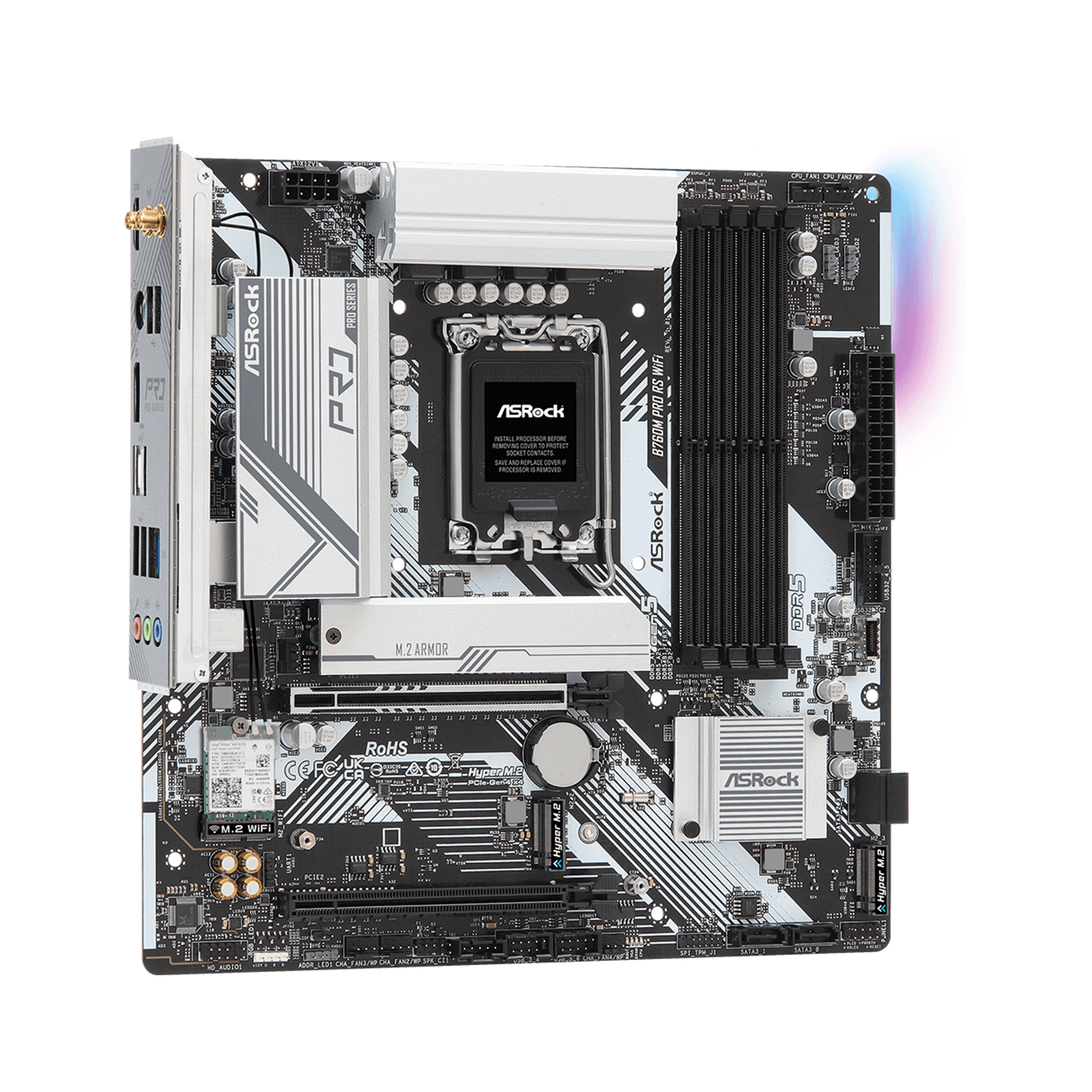Mainboard ASRock B760M Pro RS Wifi DDR5 | LGA 1700, mATX, 4 khe RAM - Ảnh 3