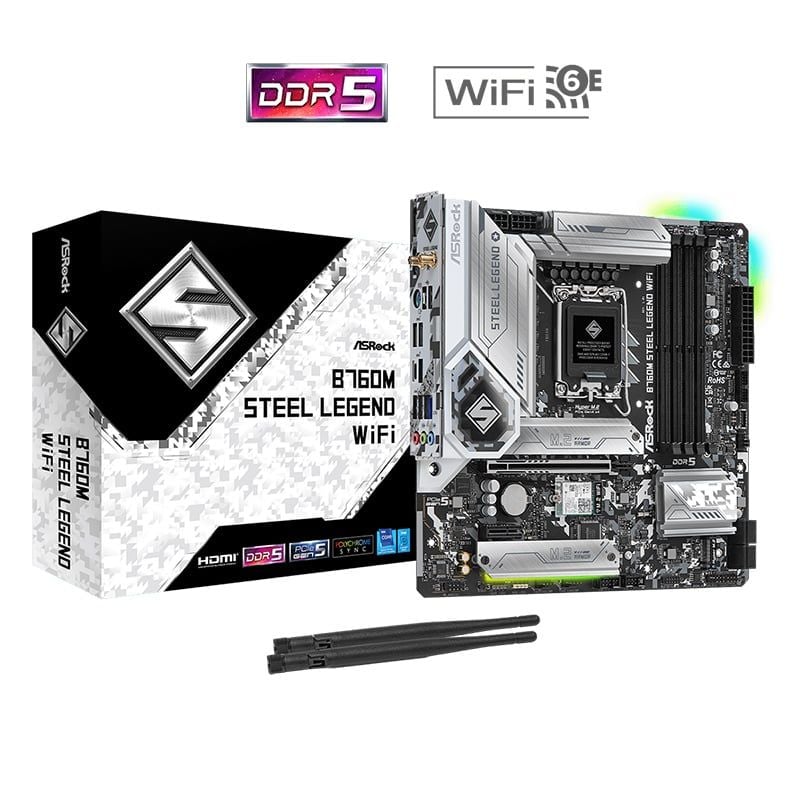 Mainboard ASRock B760M Steel Legend Wifi DDR5 | LGA 1700, mATX, 4 khe RAM - Ảnh 1