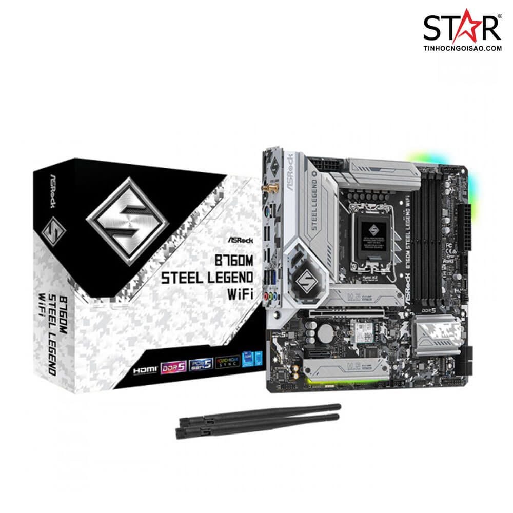 Mainboard ASRock B760M Steel Legend Wifi DDR5 | LGA 1700, mATX, 4 khe RAM - Ảnh 2