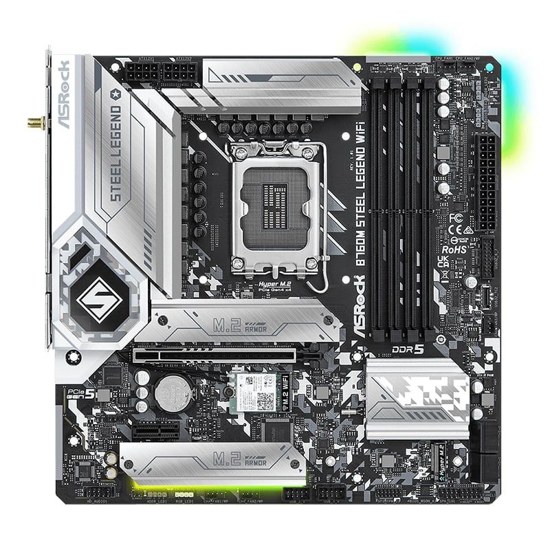 Mainboard ASRock B760M Steel Legend Wifi DDR5 | LGA 1700, mATX, 4 khe RAM - Ảnh 3