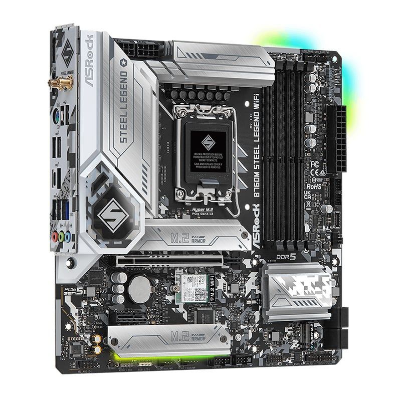 Mainboard ASRock B760M Steel Legend Wifi DDR5 | LGA 1700, mATX, 4 khe RAM - Ảnh 4