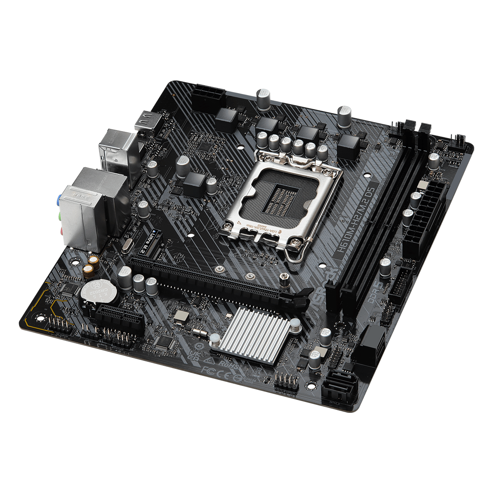 Mainboard ASRock H610M-H2/M.2 DDR5 | LGA 1700, mATX, 2 khe RAM - Ảnh 3