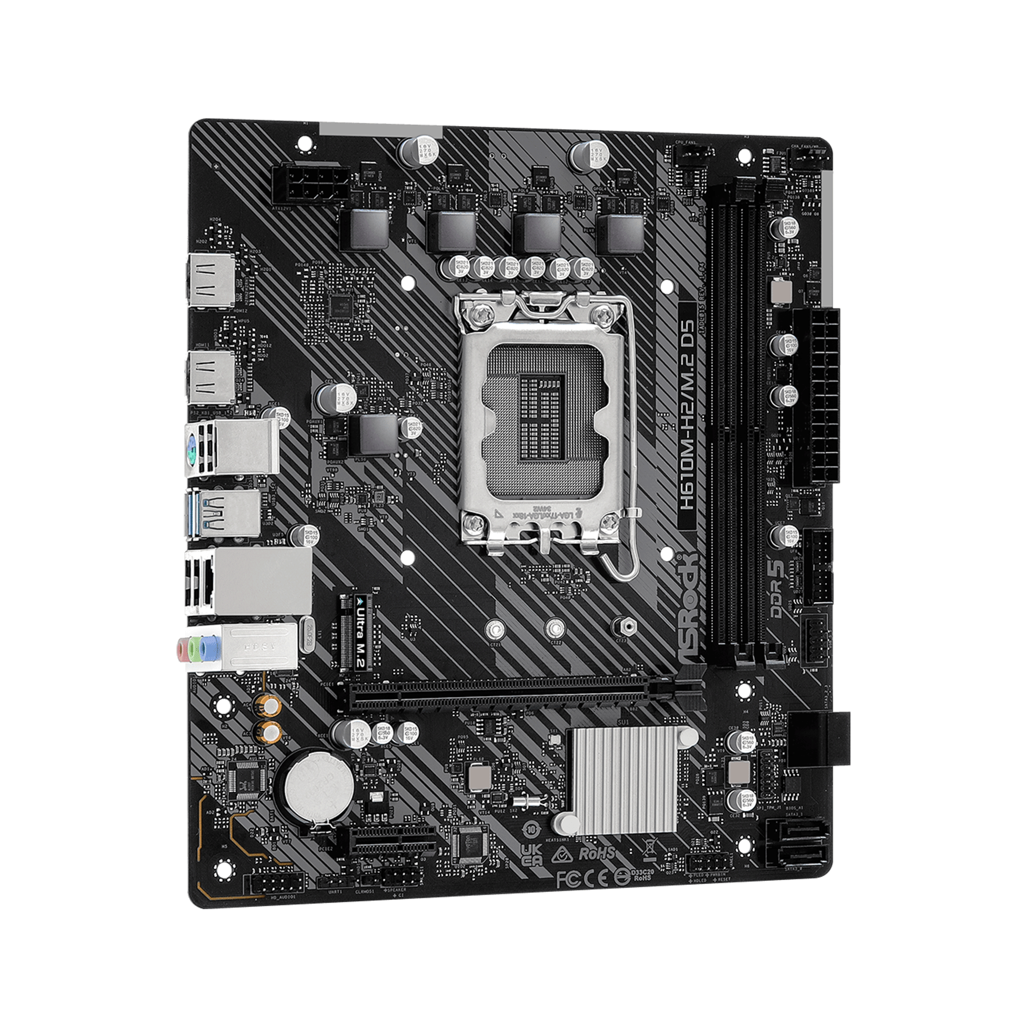 Mainboard ASRock H610M-H2/M.2 DDR5 | LGA 1700, mATX, 2 khe RAM - Ảnh 4