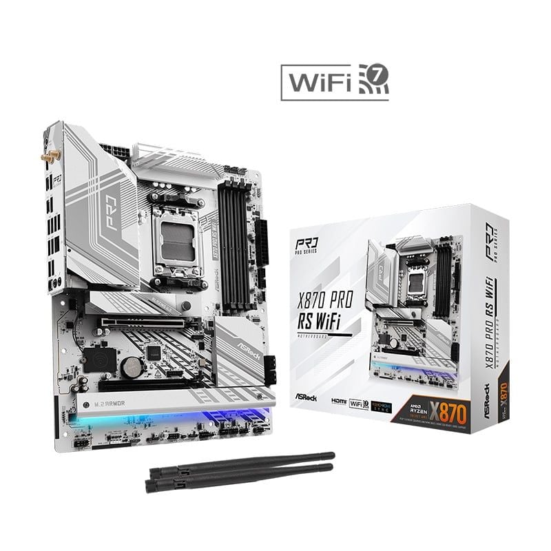 Mainboard ASRock X870 Pro RS Wifi DDR5 | AM5, ATX, 4 khe RAM - Ảnh 1