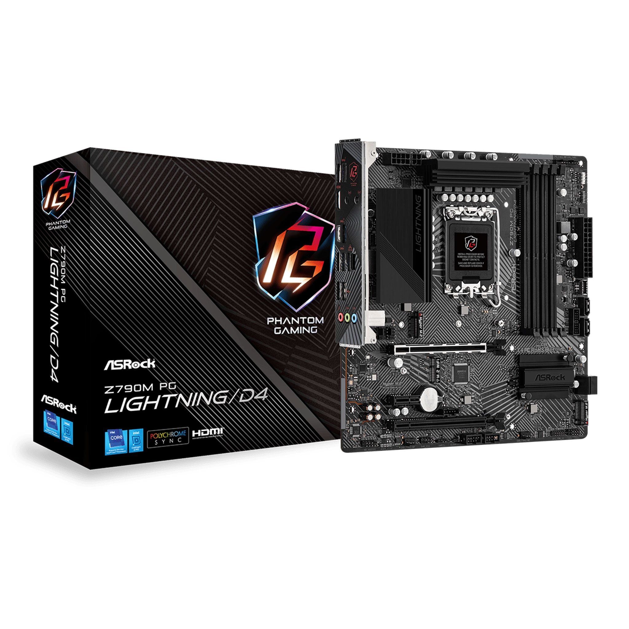 Mainboard ASRock Z790M PG Lightning DDR4 | LGA 1700, mATX, 4 khe RAM - Ảnh 1