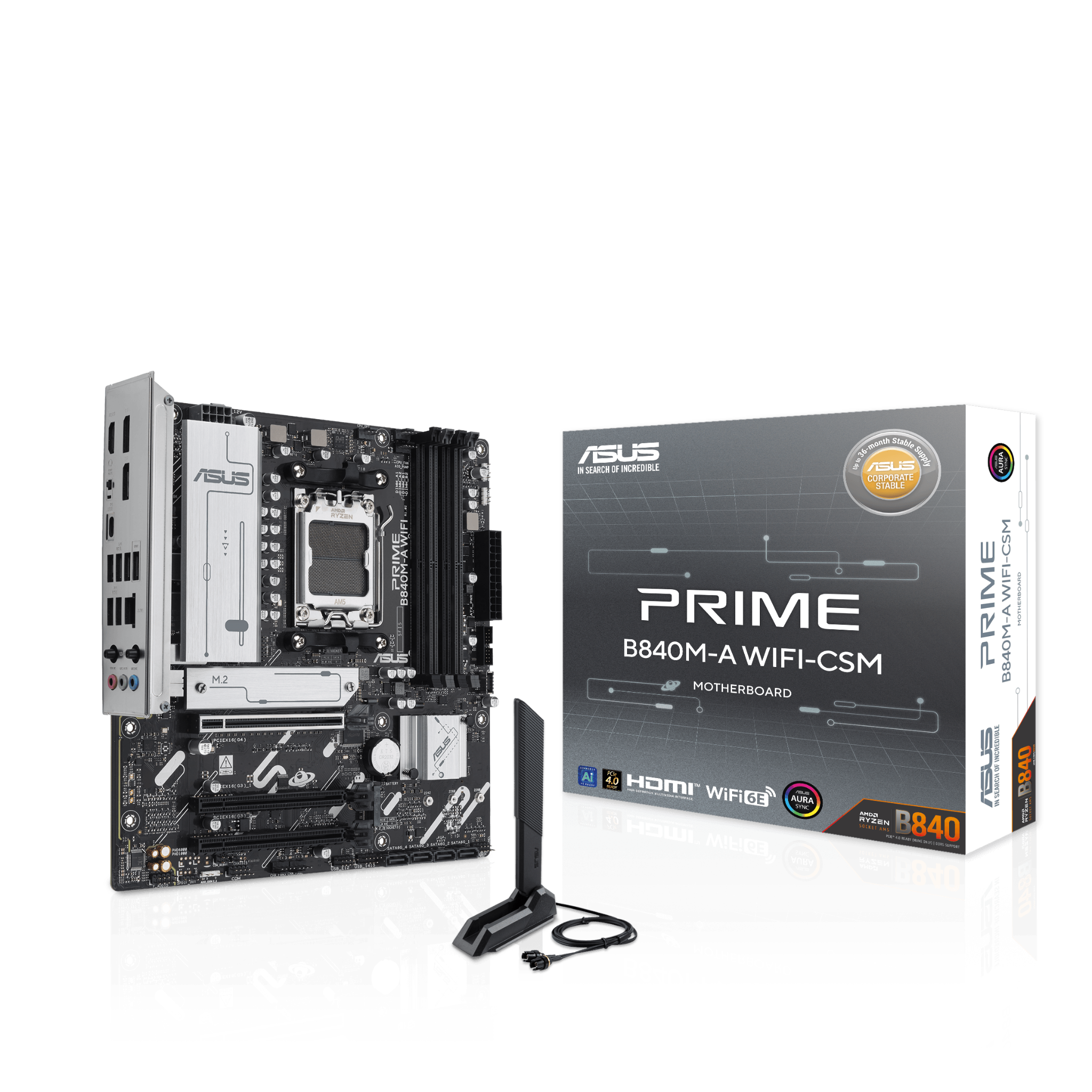 Mainboard ASUS Prime B840M-A Wifi DDR5 | AM5, mATX, 4 khe RAM - Ảnh 1