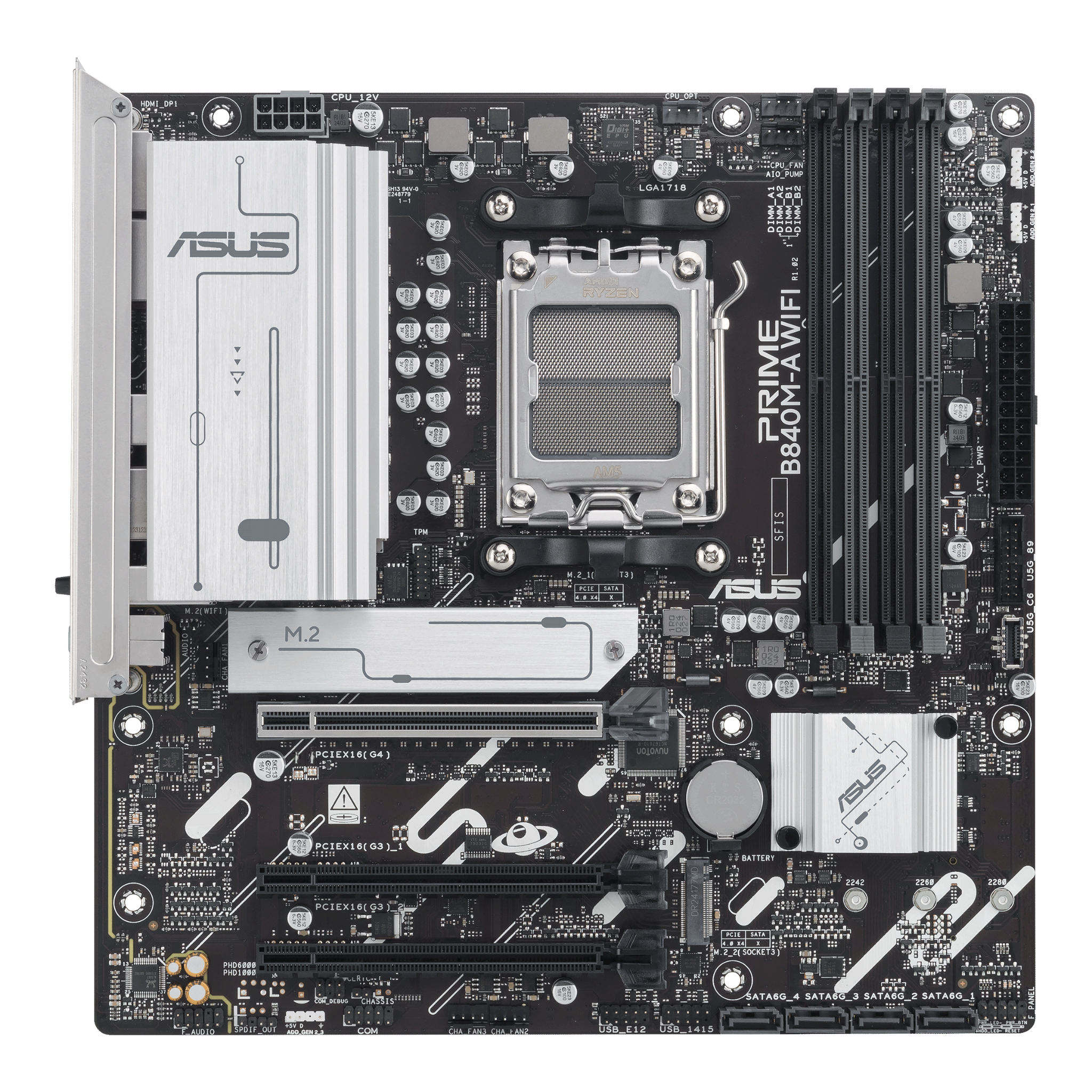 Mainboard ASUS Prime B840M-A Wifi DDR5 | AM5, mATX, 4 khe RAM - Ảnh 2