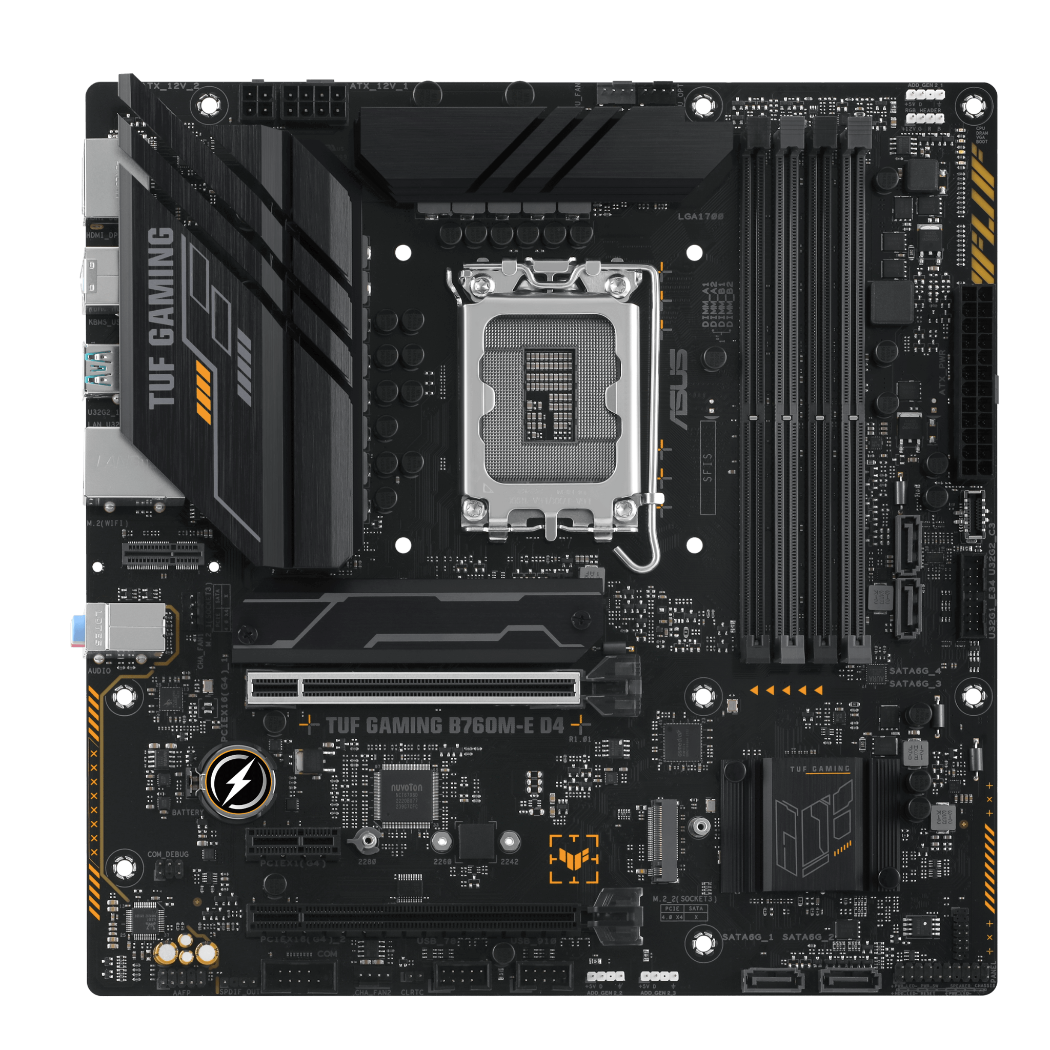 Mainboard ASUS TUF Gaming B760M-E D4 DDR4 | LGA 1700, mATX, 4 khe RAM - Ảnh 2
