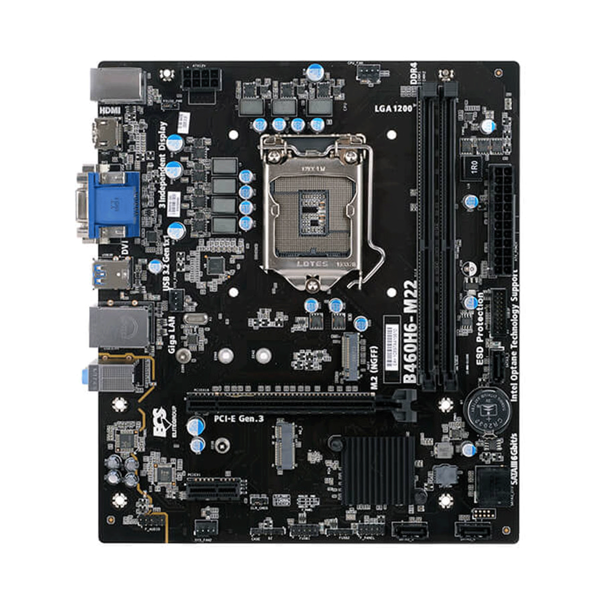 Mainboard ECS B460H6-M22 DDR4 Cũ | LGA 1200, mATX, 2 khe RAM - Ảnh 1