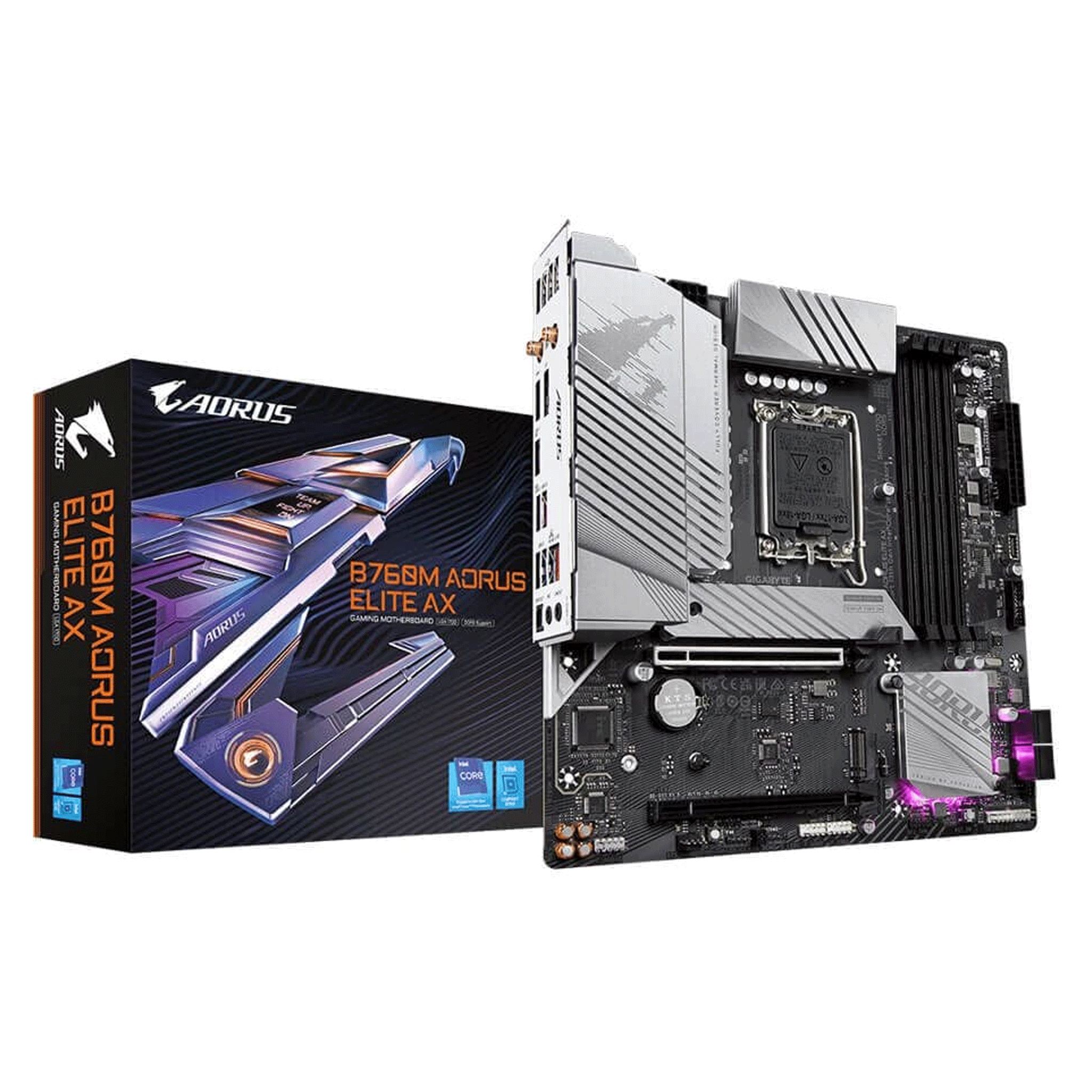 Mainboard Gigabyte B760M AORUS Elite AX Wifi DDR5 | LGA 1700, mATX, 4 khe RAM - Ảnh 1
