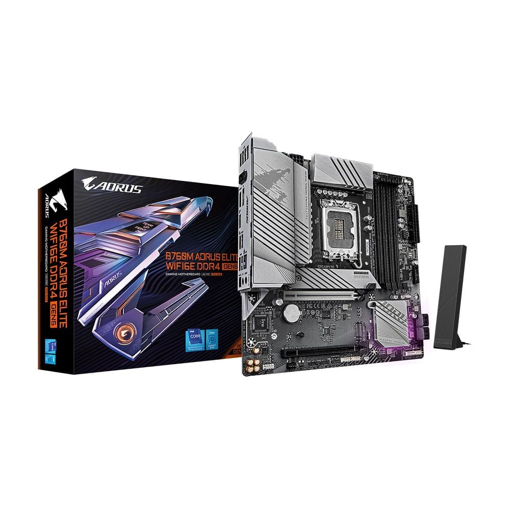 Mainboard (Intel) Gigabyte B760M AORUS ELITE WIFI6E DDR4 GEN5 | LGA1700, mATX, 4 khe DDR4 - Ảnh 1
