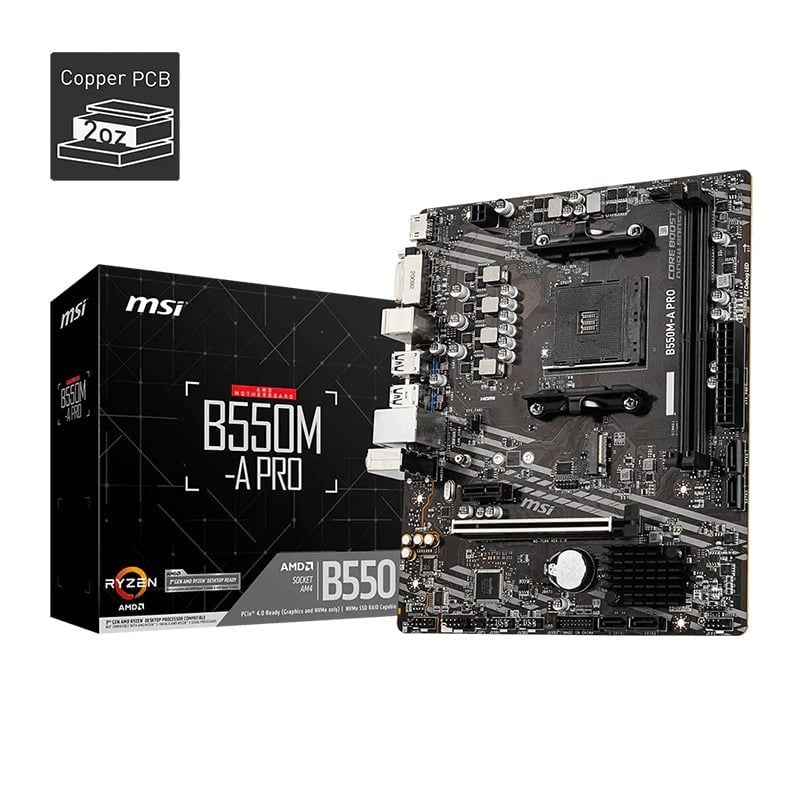 Mainboard MSI B550M-A PRO | AM4, mATX, 2 khe DDR4 - Ảnh 1