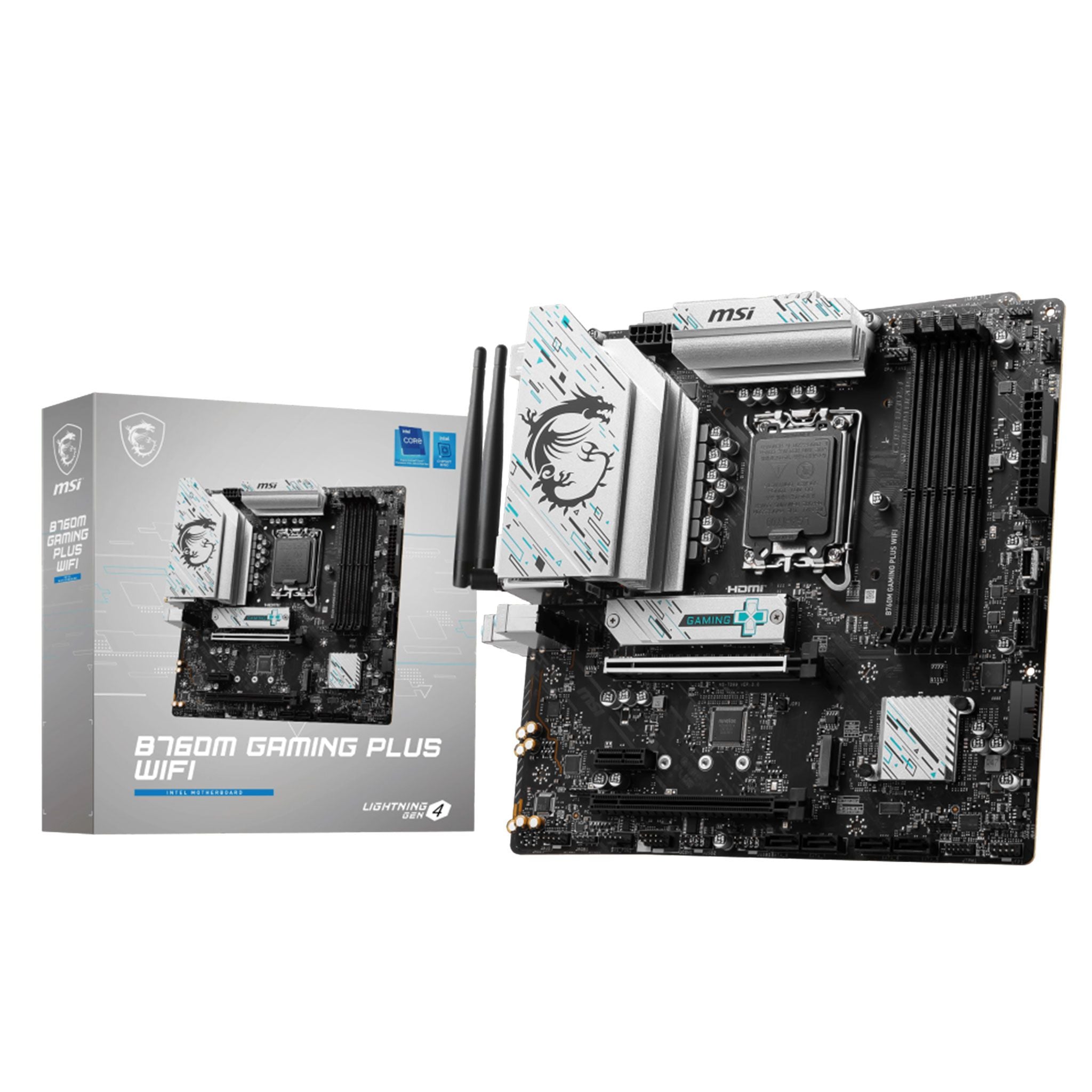 Mainboard MSI B760M Gaming Plus Wifi DDR5 | LGA1700, mATX, 4 khe RAM - Ảnh 1