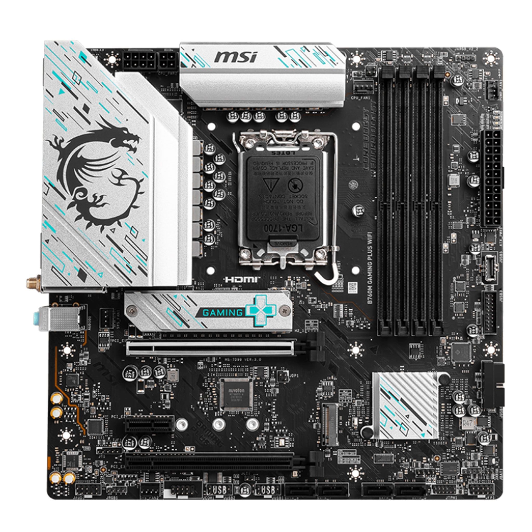 Mainboard MSI B760M Gaming Plus Wifi DDR5 | LGA1700, mATX, 4 khe RAM - Ảnh 2
