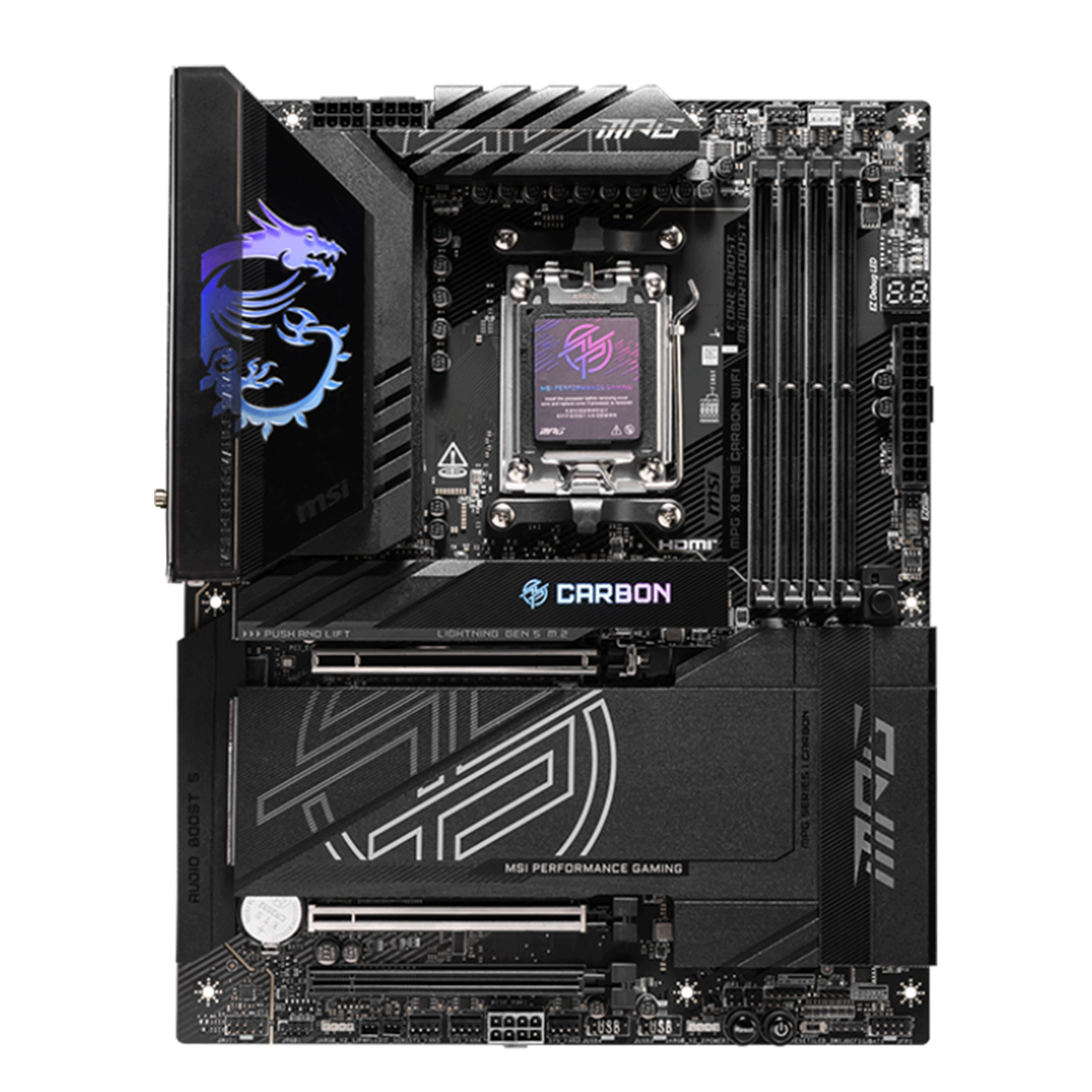 Mainboard MSI MPG X870E Carbon Wifi DDR5 | AM5, ATX, 4 khe RAM - Ảnh 2