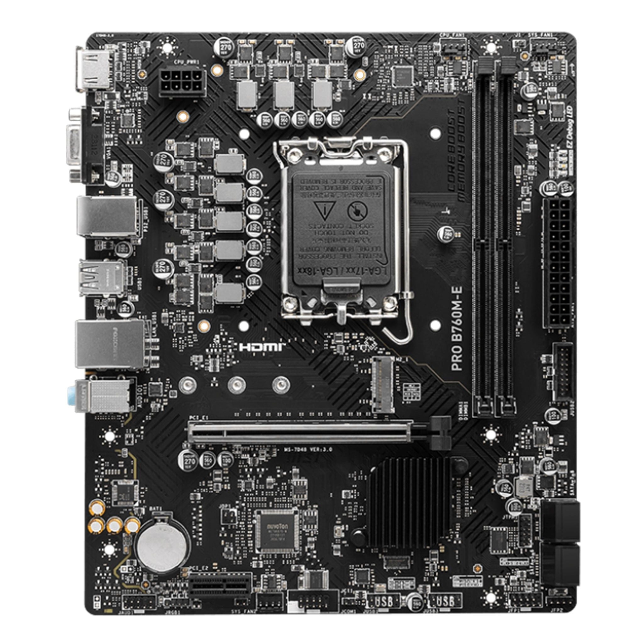 Mainboard MSI PRO B760M-E DDR5 | LGA 1700, mATX, 2 khe RAM - Ảnh 2