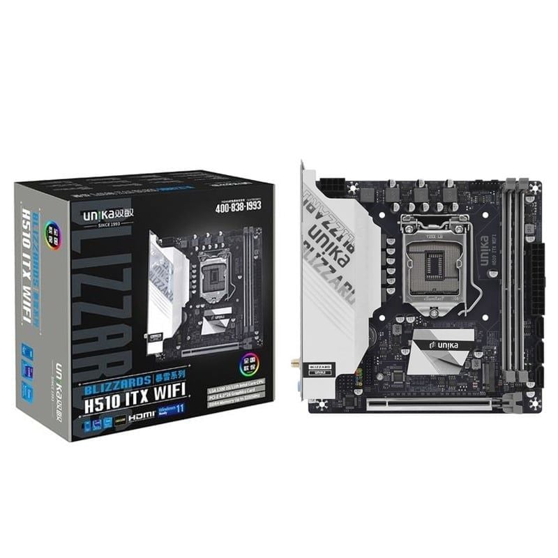 Mainboard Unika H510M.ITX DDR4 | LGA 1200, Mini-ITX, 2 khe RAM - Ảnh 1