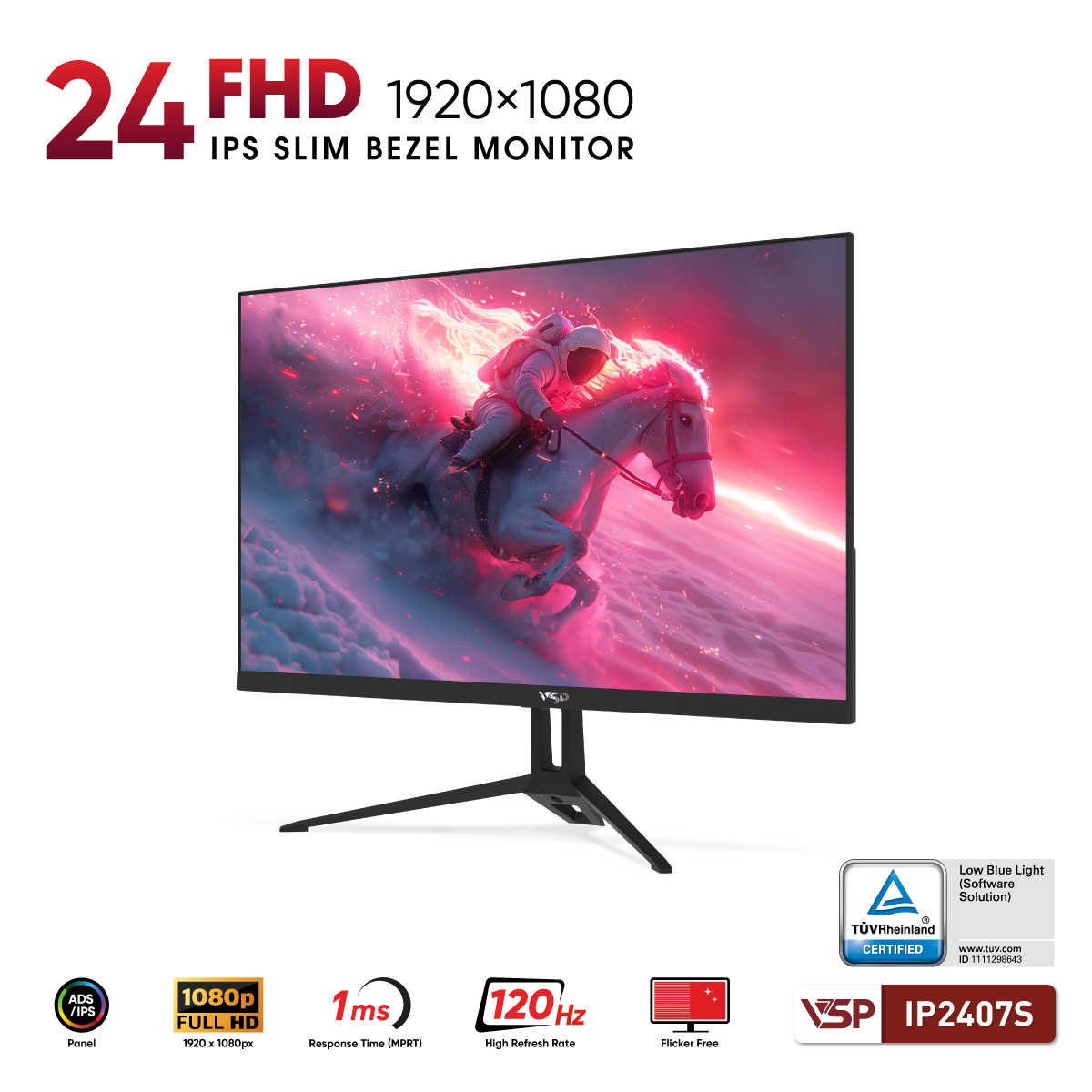 Màn hình Văn Phòng VSP IP2407S | 24 inch, FHD, 120Hz, IPS - Ảnh 4