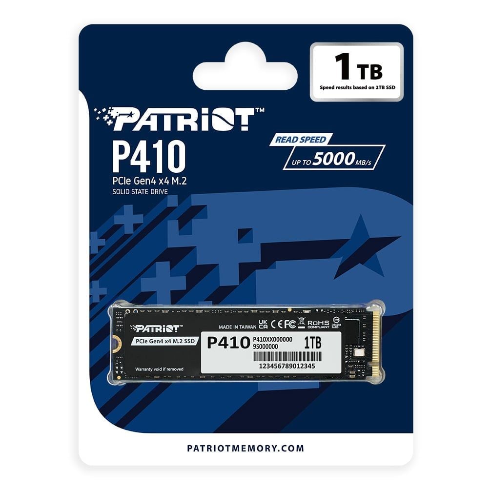 Ổ cứng SSD Patriot P410 1TB | PCIe Gen4 x4 NVMe, M.2 2280 (P410P1TBM28H) - Ảnh 2