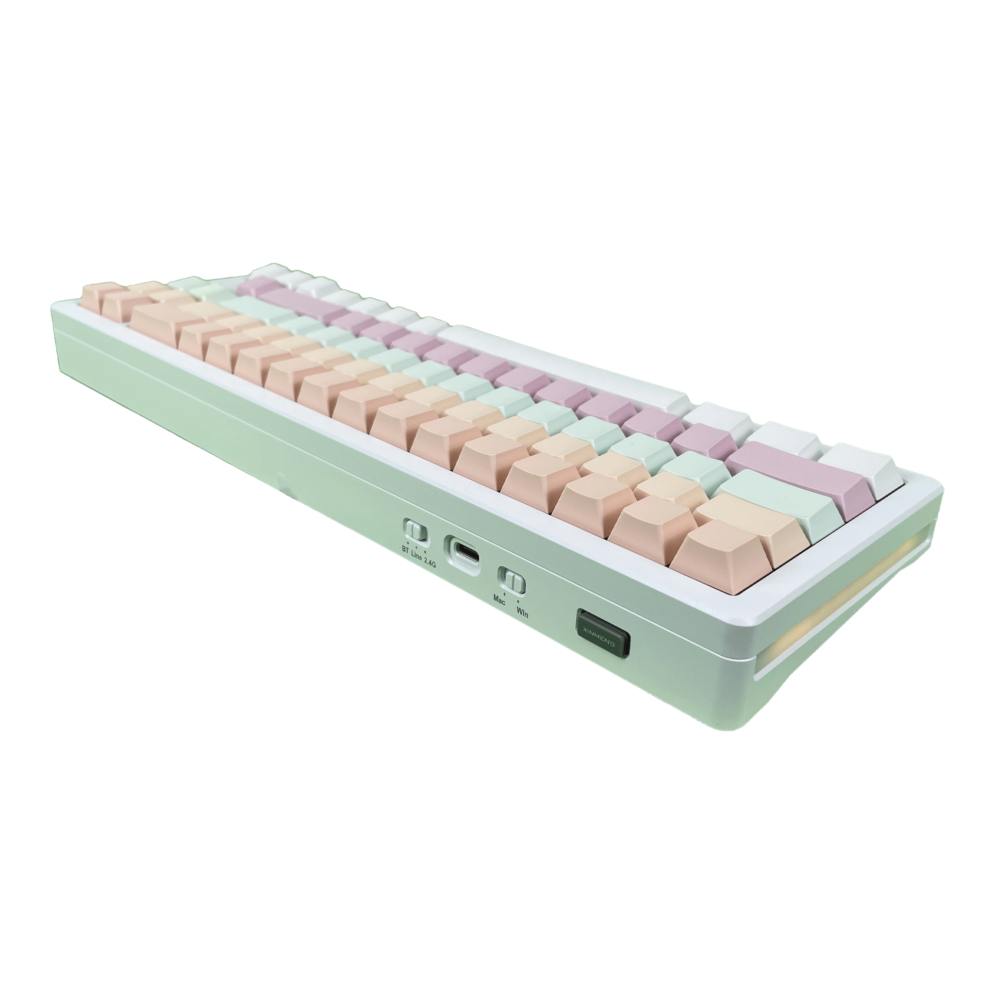 Bàn phím cơ gaming XinMeng M71RGB | 3 Mode, TKL, Linear Switch, RGB, White, Vỏ nhôm, Hot swap - Ảnh 3