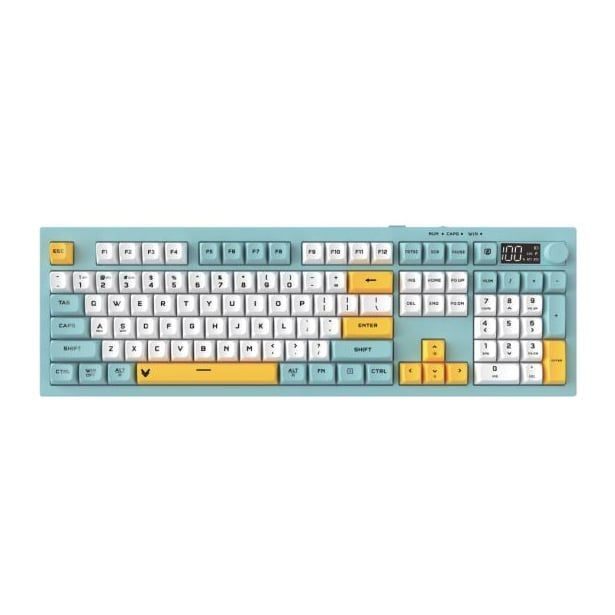 Bàn Phím Giả Cơ Không Dây VSP VK05 Plus| 3 Mode, Min-White-Yellow (KM04-VK05PL0164) - Ảnh 1