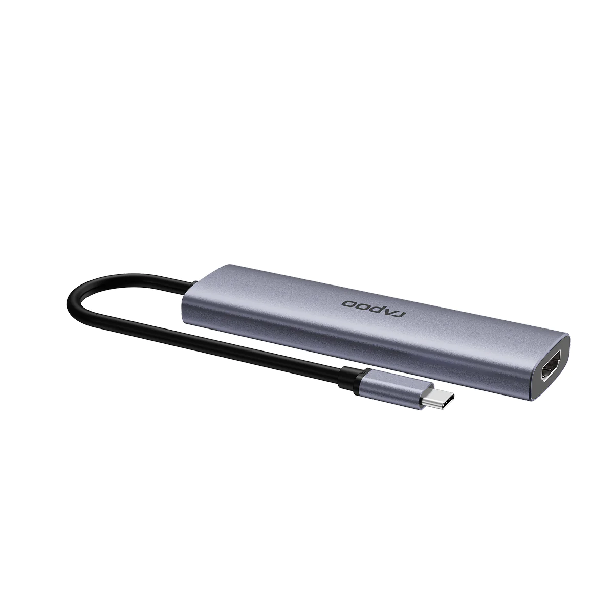 Bộ chuyển đổi đa cổng USB-C RAPOO (XD61) | USB-C to HDMI 4K 60Hz, 2 x USB-A 3.0, SD/TF Card, PD - Ảnh 3