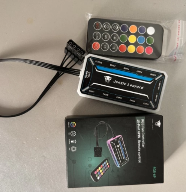 Bộ Hub + Remote Fan RGB Leopard | Hỗ trợ 10 quạt RGB 6-PIN, 2 cổng LED RGB, Điều khiển từ xa - Ảnh 3