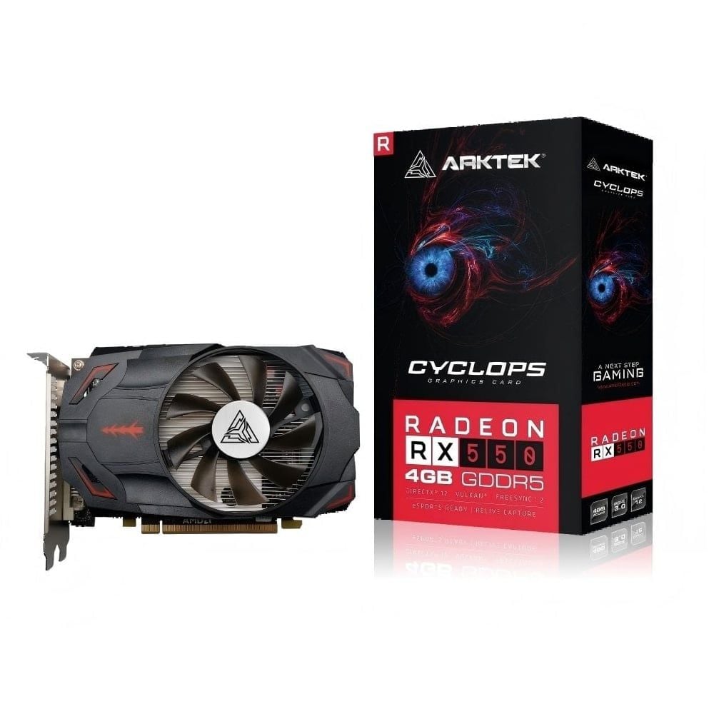 Card màn hình (AMD) ARK Radeon RX 550 1 Fan | 8GB GDDR5, 128-bit, 640 SP, 400W - Ảnh 1