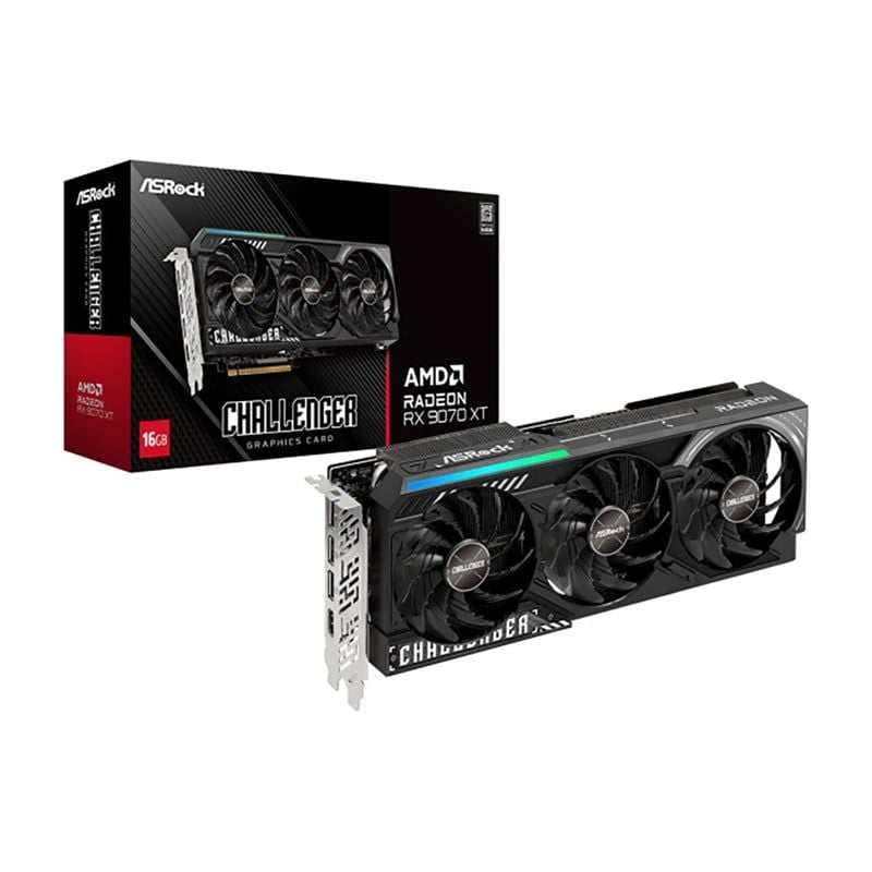 Card màn hình (AMD) ASRock RX 9070 XT Challenger 16GB OC | 16GB GDDR7, OC Edition - Ảnh 1